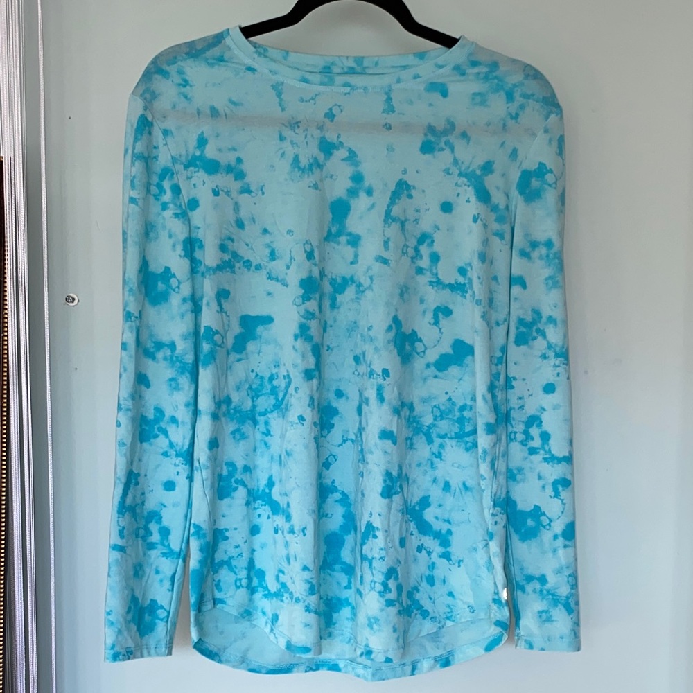 Joe Fresh Aqua Tie-Dye Long Sleeve Tee